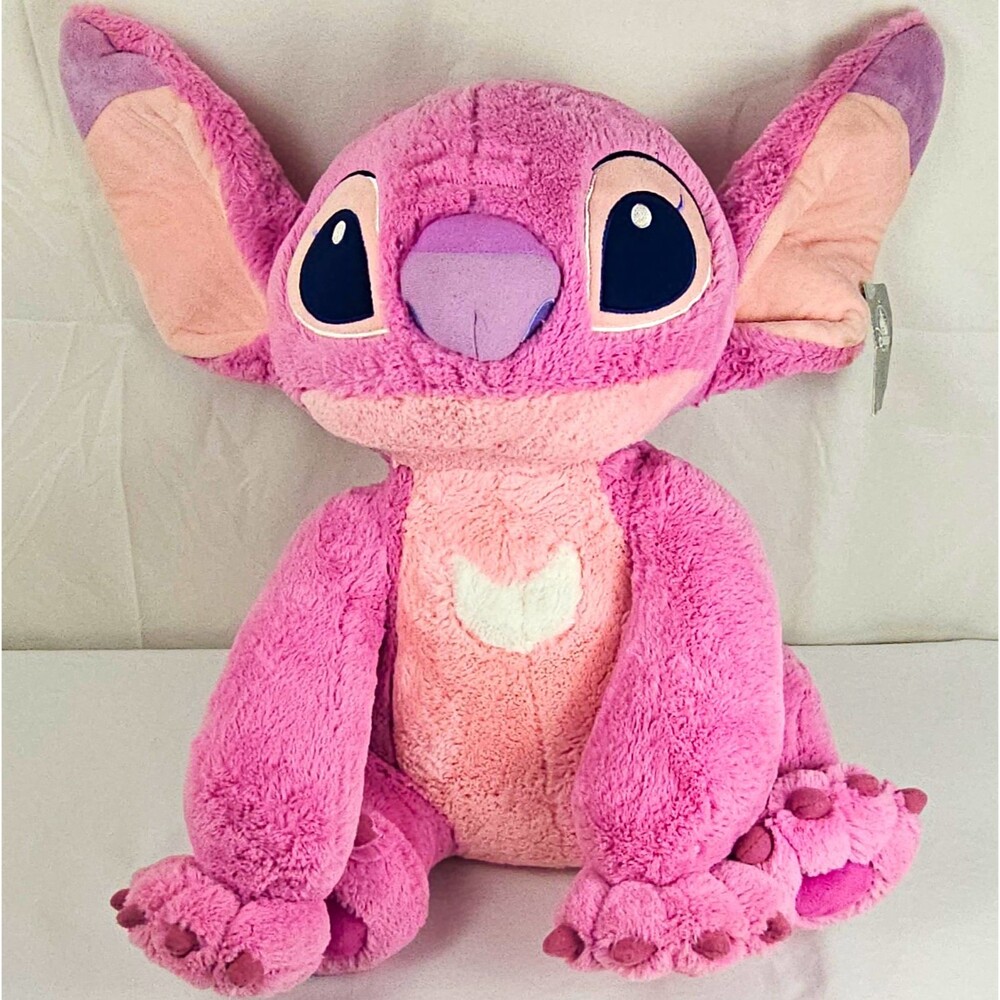 Disney Lilo & Stitch Angel Plush Stuffed Animal Pink/Purple Medium 2010 21 Inch